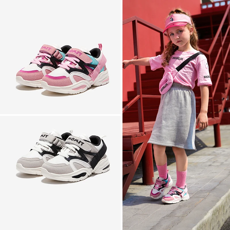 

MOMIT kids shoes for girls and boys 2020 new net red spring autumn children's daddy net breathable boys' shoes