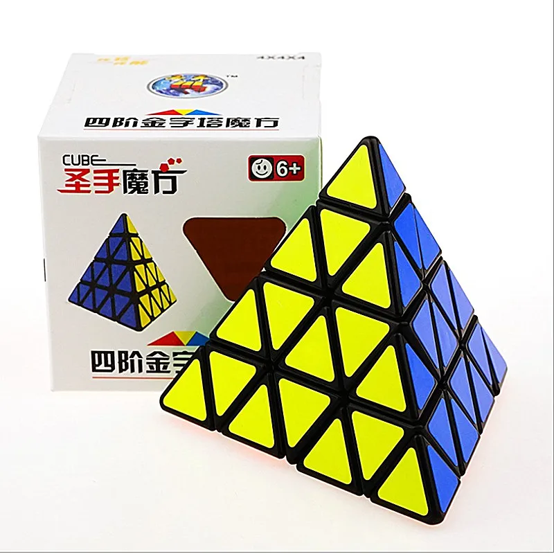 Shengshou 4x4x4 Пирамида скоростной куб SHENGSHOU Пирамида 4x4 головоломка волшебный куб 4x4 Головоломка "Пирамида Рубика" детские образовательные игрушки