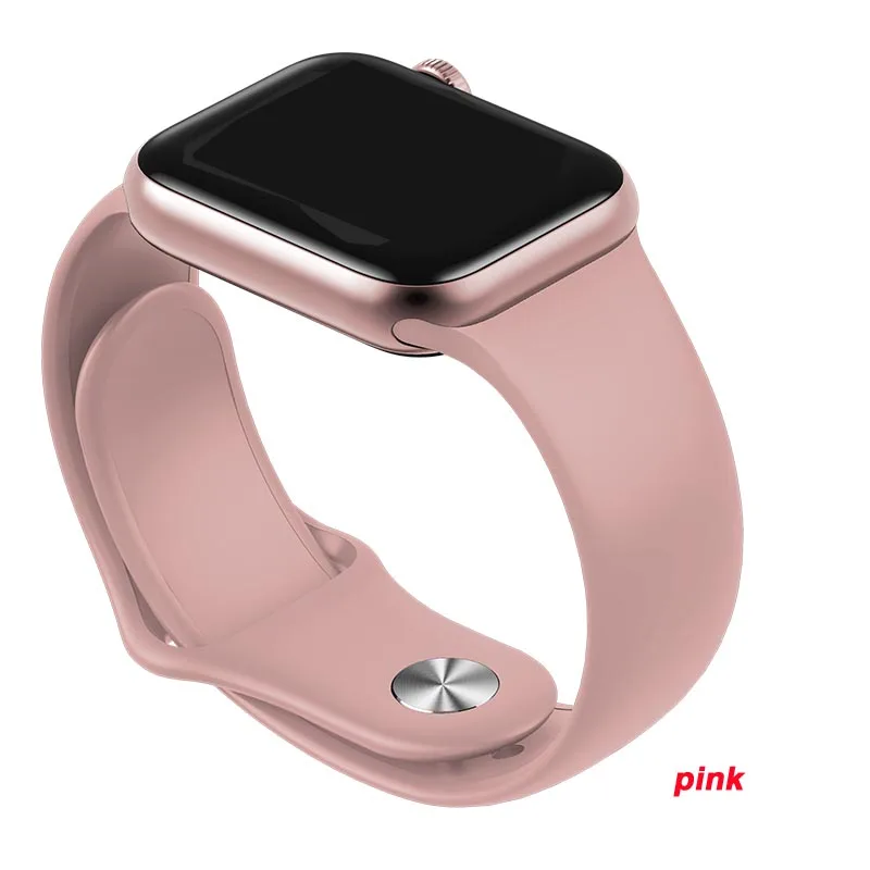 AW5 Смарт-часы Для мужчин 38/40 мм Series 5 часы всегда на Дисплей монитор сердечного ритма напоминание W58 Smartwatch VS iwo 12 - Цвет: Розовый