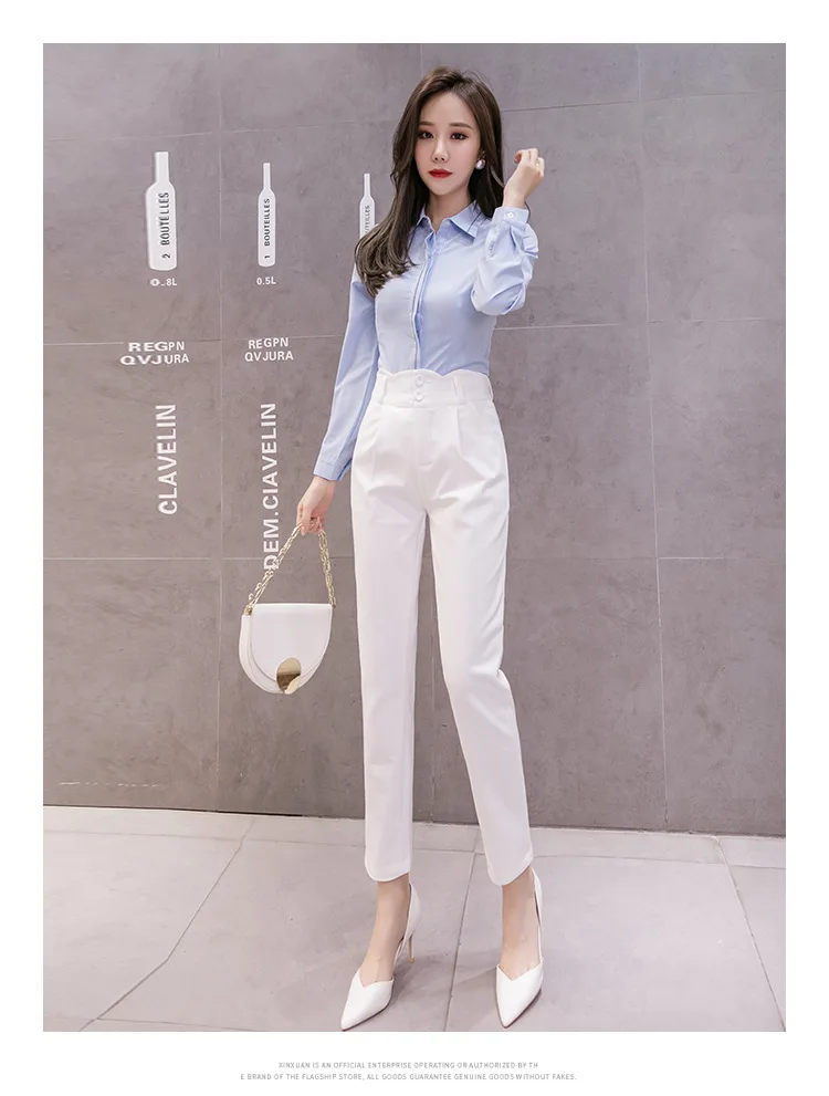 joggers Womens Formal Pencil Pants Office Ladies Work Wear Suit Pants Female Casual Slim Business Trouser Spring Autumn Pantalones Mujer ladies cropped trousers