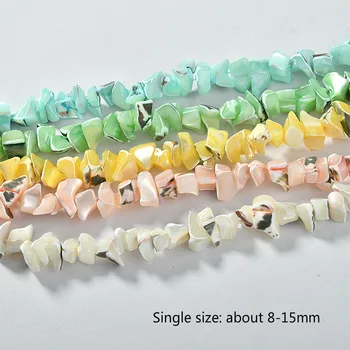 

Natural Colorized Decorative Design Horseshoe Irregular Broken Shell DIY Earrings Necklace Bracelet Ornament Material 65pcs