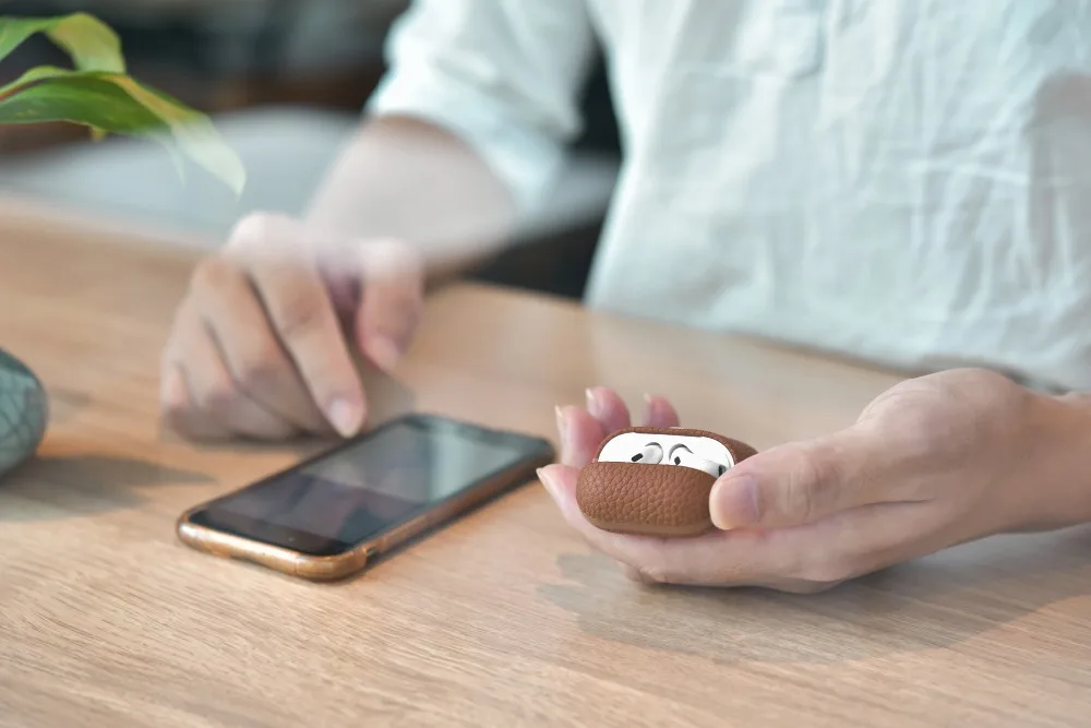 Чехол из натуральной кожи для AirPods 2 Bluetooth беспроводной чехол для наушников Роскошный чехол для Apple AirPods 1 2 защитный чехол