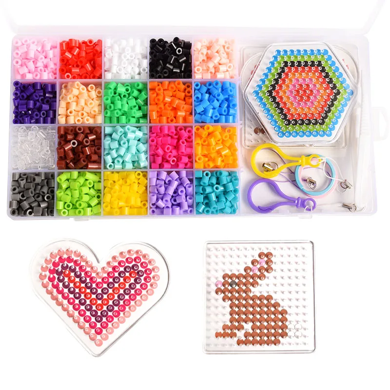 

2000pcs 5mm Hama Beads set With 2 Pegboards Stater Kit 3d Puzzle Educational Kids Diy Toys Fuse Beads Kids