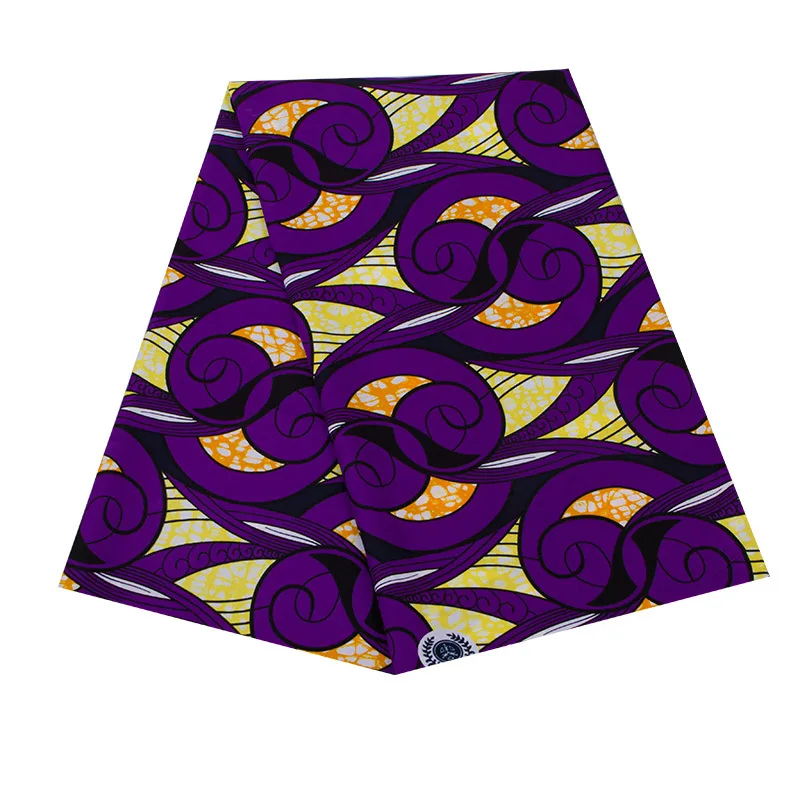 

Latest Ankara African printing batik patchwork dutch wax fabric 100% cotton high quality sewing material for party dress 6 yards