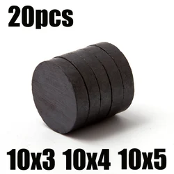 5 10 20pcs/Lot 10x3mm 10x4mm 10x5mm Black Small Round Magnet Fridge Ferrite Magnet  Round Speaker Magnet Permanent Magnet