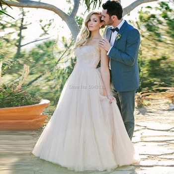 

Classic Lace Applique A Line Wedding Dresses 2019 Sexy Sweetheart Off the Shoulder Soft Tulle Bride Wedding Gowns Sleeveless