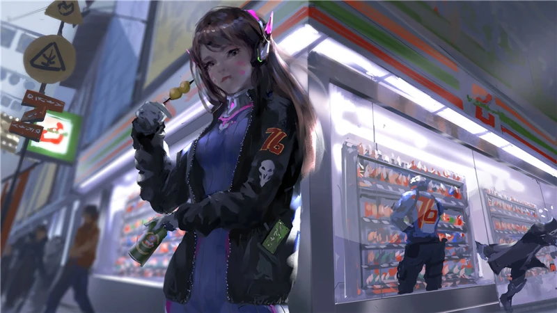 Печать художественная игра OW Overwatch печать плаката Tracer Mei Sombra Widowmaker D. Va печать плаката на холсте Печать Сексуальная Живопись Домашний Декор - Цвет: As the pic