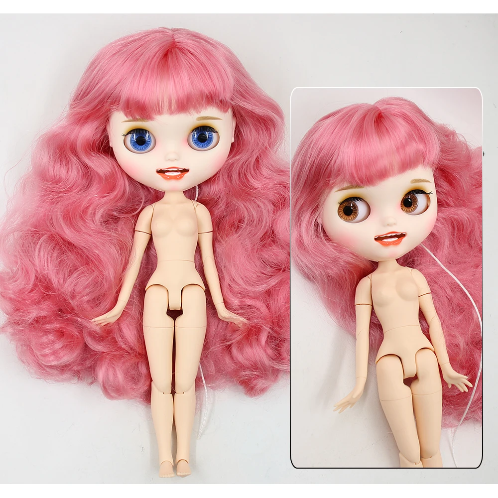 Neo Blythe Doll with Pink Hair, White Skin, Matte Face & Jointed Body 1
