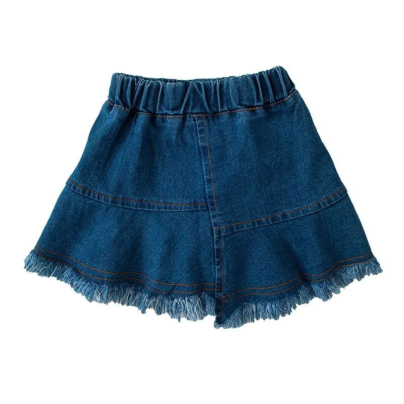 

Girls Skirt Summer New 2-7Y kids Denim stitching short skirt Children's clothes