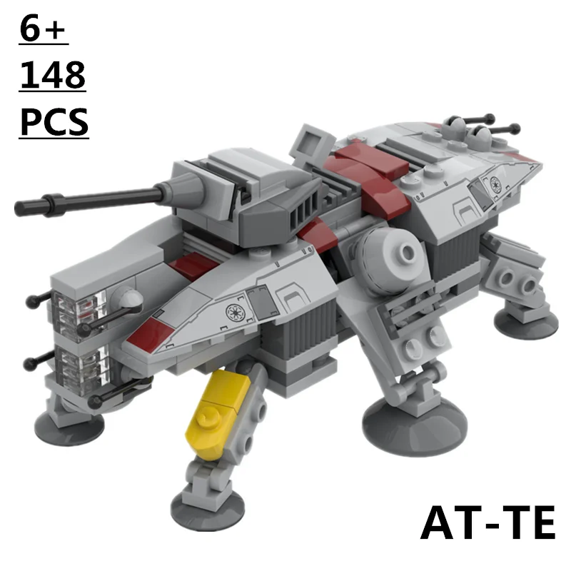 

lepins Star Wars MOC-25405 AT-TE small mini warship Star Destroyer spaceship assembly toy decoration boy's birthday present