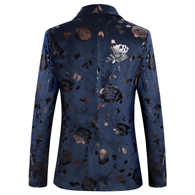 Men's Blazer Fashion Floral Print Bronzing Slim Large Size 6XL Suit Coat Fashion Urban Casual Men's Banquet Suit Men's Blazer Fashion Floral Print Bronzing Slim Large Size 6XL Suit Coat Fashion Urban Casual Men's Banquet Suit