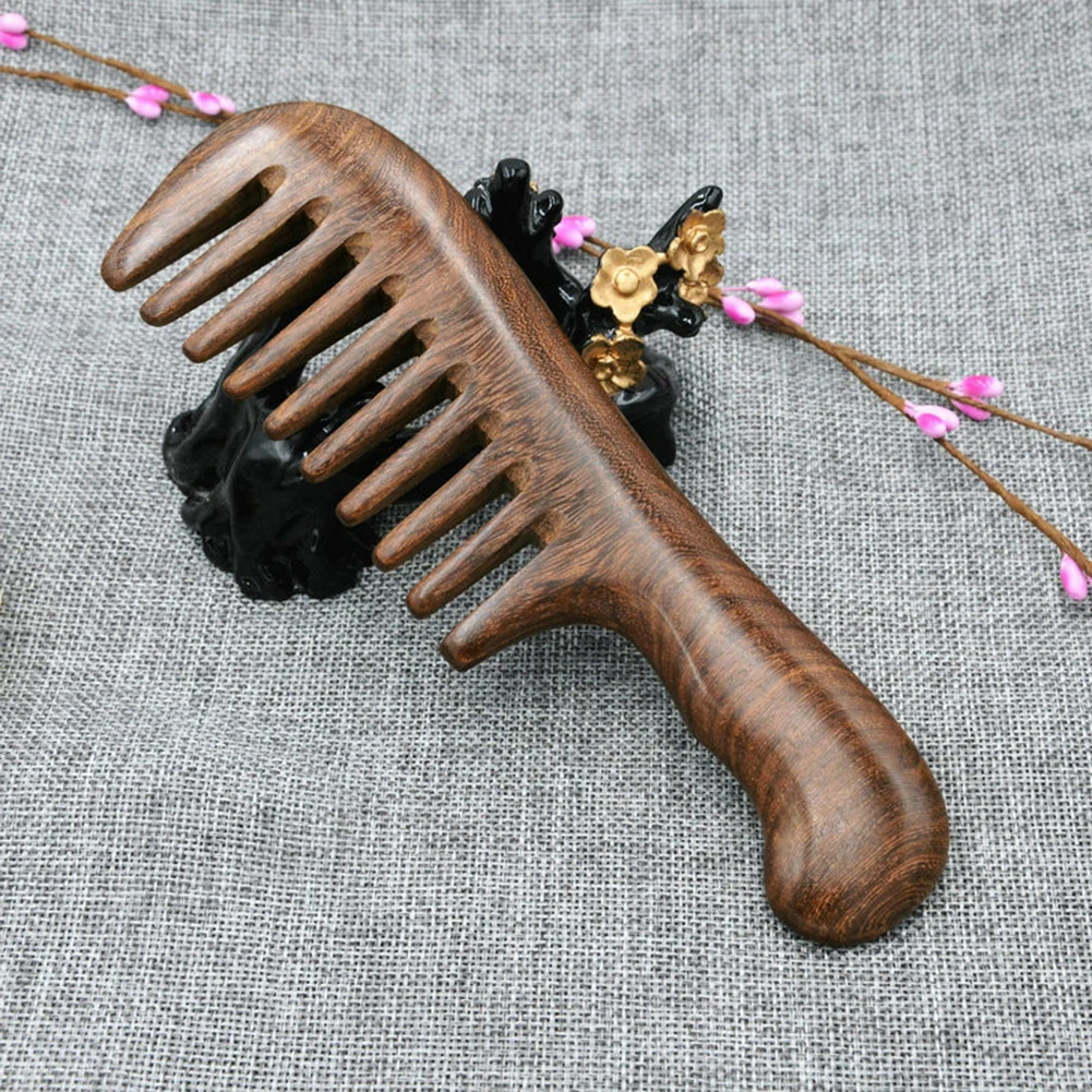 

100PCS Wooden Salon Waist Fragrance Anti Static Home Natural Sandalwood Comb Massage Hair Tools VIP Link