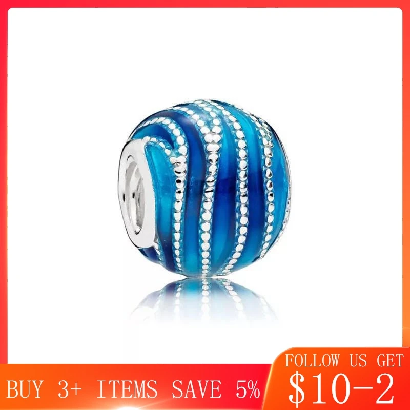 

CodeMonkey Genuine 925 Sterling Silver Wild Blue Vortex Charm Suitable for Original Bracelets Beads DIY Jewelry For Women S1511