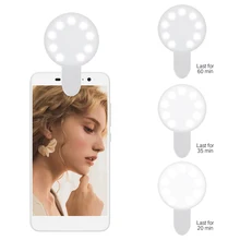 Круглый мобильный телефон вспышка для селфи свет фотографии освещение фото видео светодиодный заполняющий свет лампы для iphone X 8 7 samsung Xiaomi huawei