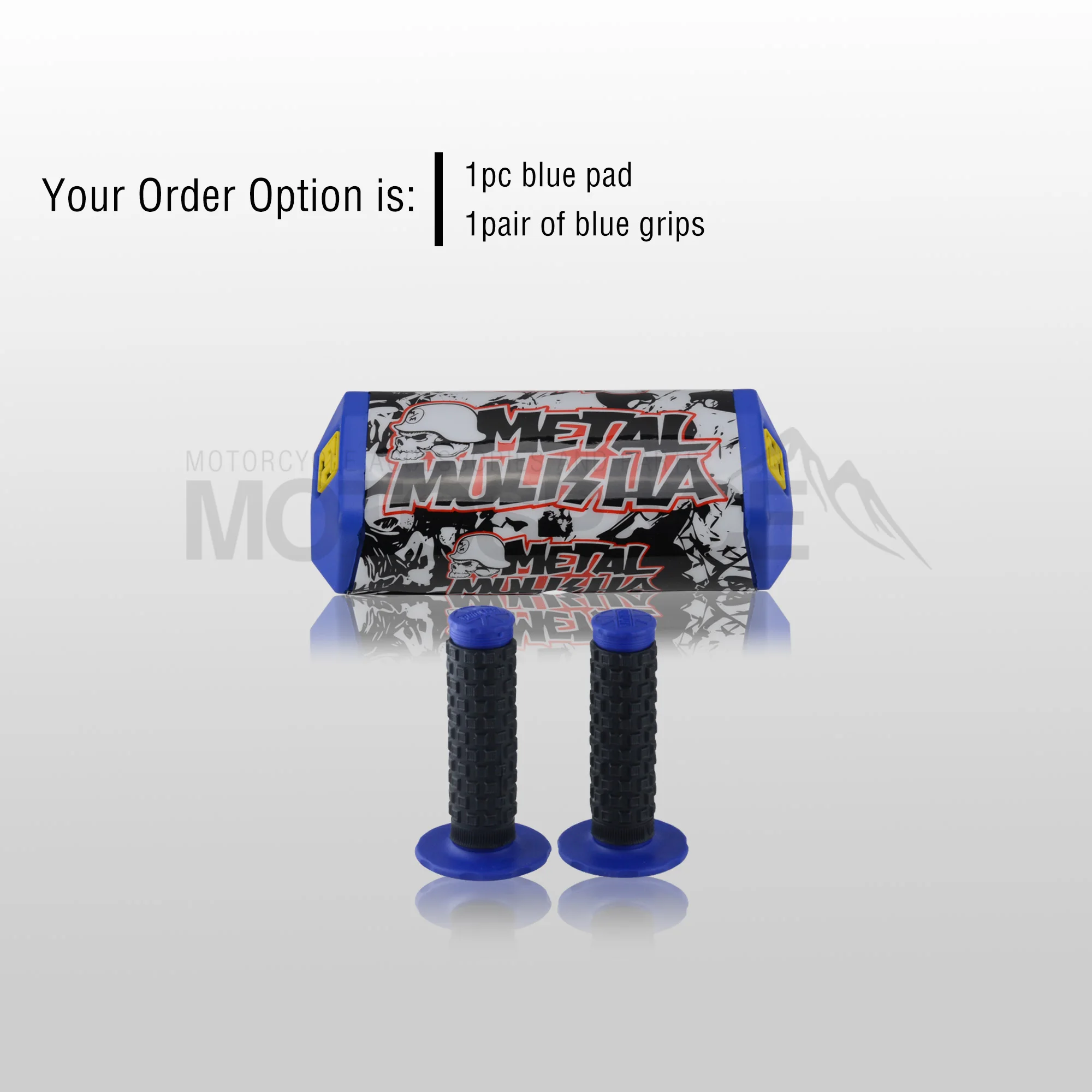 Руль для Pro Taper Pack Bar 1-1/" Phantasy ручка бар колодки ручки Pit Pro Гонки Грязь велосипед ямы мотоцикл с адаптер cnc - Цвет: Blue Pad Grip