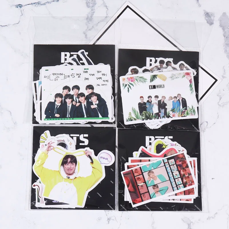 65Pieces Kpop Bangtan наклейки для мальчиков дневник календарь альбом Скрапбукинг хлопья наклейки руководство украшения канцелярские принадлежности веер подарки - Цвет: 65Pieces