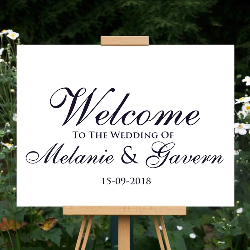 Индивидуальная Свадебная наклейка с именем жениха и невесты дата добро