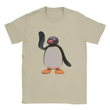 

Novelty Pingu The Penguin T-Shirts Men Cotton T Shirt Series Cartoon Meme Kids 80s 90s Retro Short Sleeve Cute Plus Size