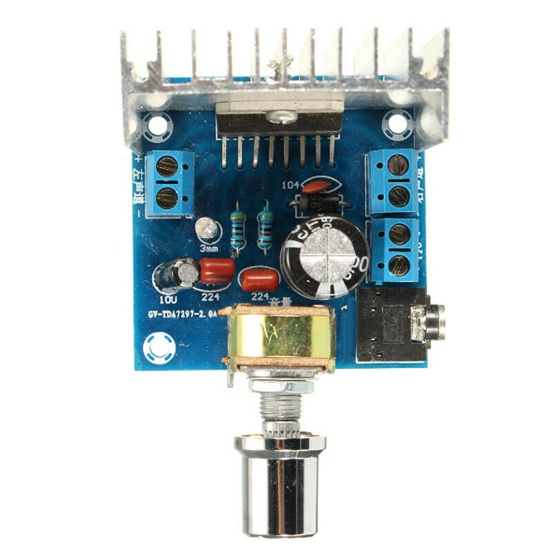 

AC/DC 12V TDA7297 Digital Audio Amplifier Dual Channel Module Board DIY Amplifier Board
