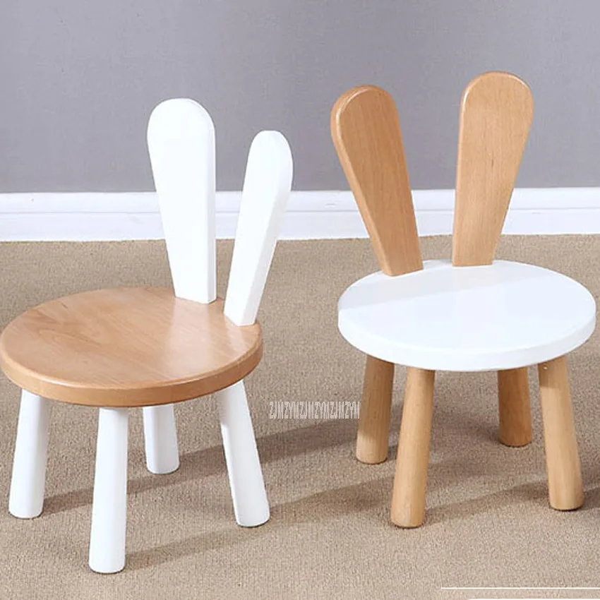White Bedroom LEPAK Childrens Stool Birch Curved Wood Craft Wood Color Stool Chinese Solid Wood Stool for Living Room Dining Room 