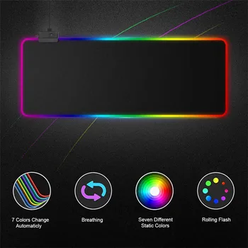 

USB illuminated mouse pad RGB Symphony Breath Backlit Mouse Pad Non-slip gaming mouse pad