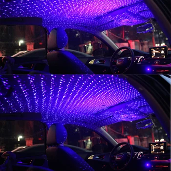 

Car Atmosphere lamp car roof lights interior lights rotate ambient lights Star light Car door light