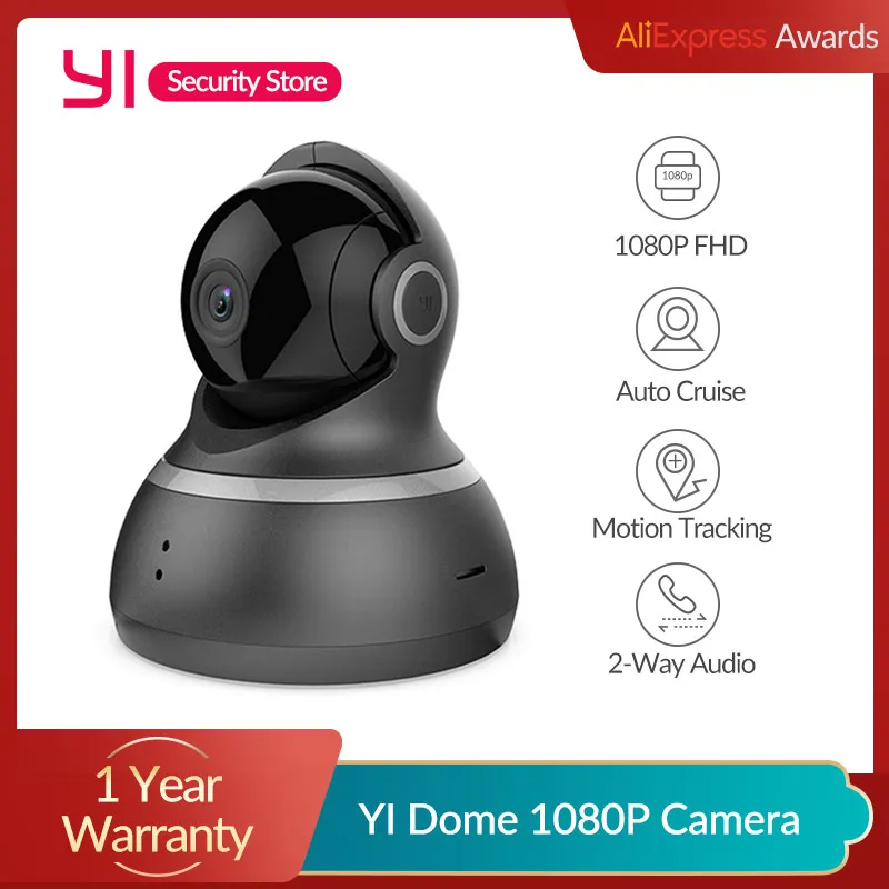 YI Dome Camera 1080P Baby Monitor Night Vision Wireless IP WIFI Home