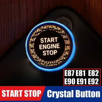 

Perfect For BMW 1 Series E87 E81 E82 E88 3 Series E90 E91 E92 E93 ENGINE START STOP Crystal Button Cover Cap Switch Sticker