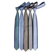 6 см новые модные клетчатые узоры галстуки из полиэстера для мужской свадебный костюм Gravata Черный шейный галстук широкий галстук вечерние деловые тонкие галстуки