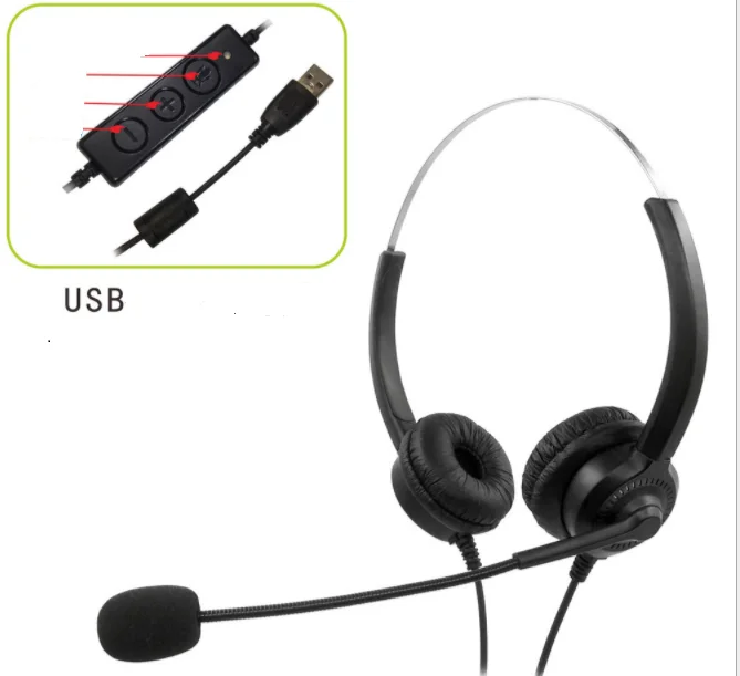 

Бесплатная доставка, USB-разъем для гарнитуры для колл-центра, двойные наушники