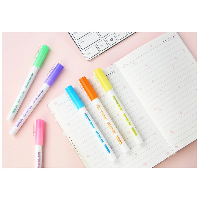 

8Pcs/Set Double Liner Outline Pen Writing Drawing Pens Stationery MU8669