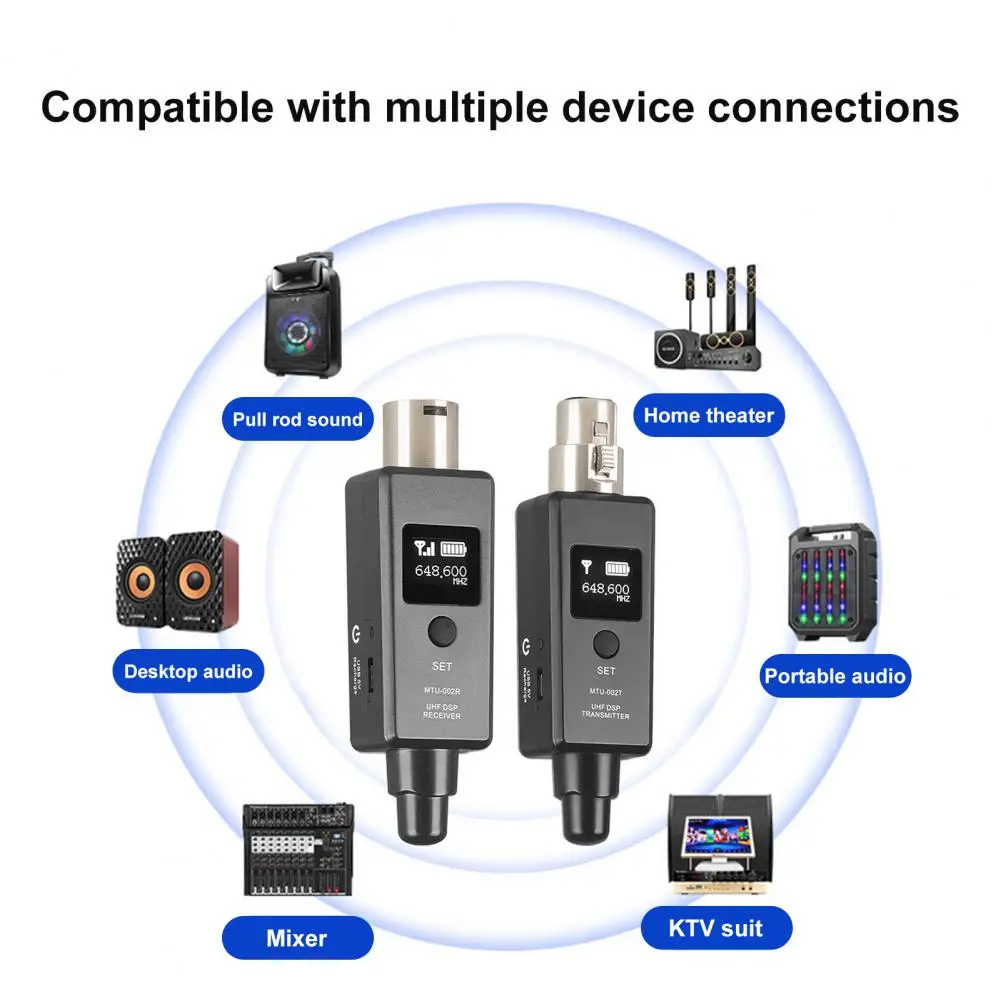 Adaptador de Microfone sem Fio Microfone sem Fio Receptor para Misturador Carregamento Sistema Transmissor Áudio Usb u3 - Image 5