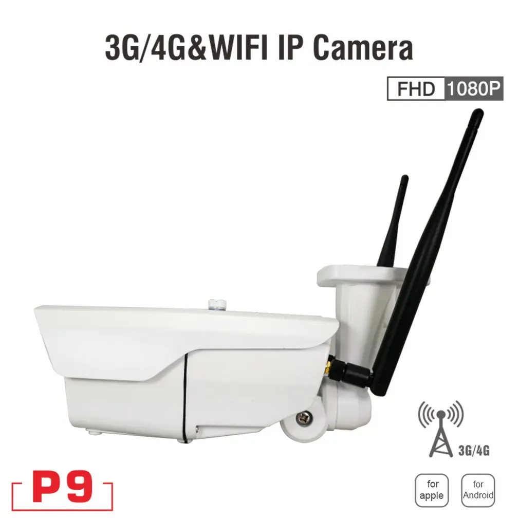 P9-2 Full 1080P 4G&3G 2.4G Wifi Wireless Networking IP Camera Infrared Night Vision Surveillance Web Cam for Home Security
