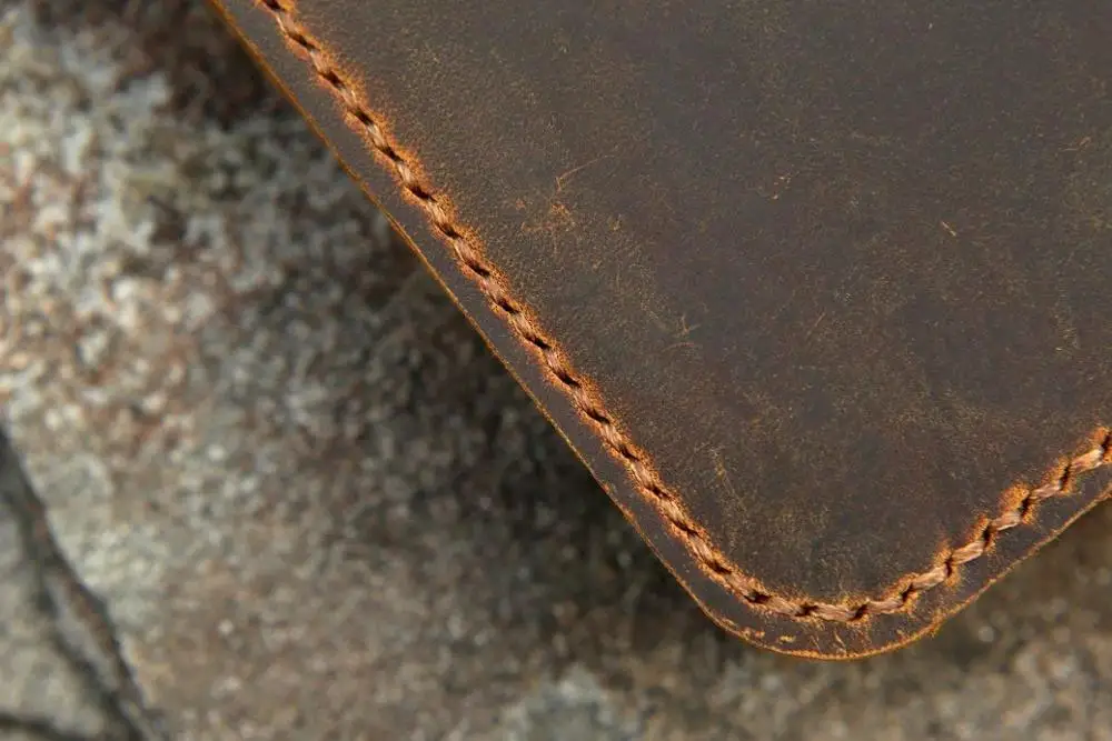 Персонализированный кожаный чехол для карманного размера, блокнот для заметок/тонкий кожаный чехол с минимальным полем для заметок FA605S