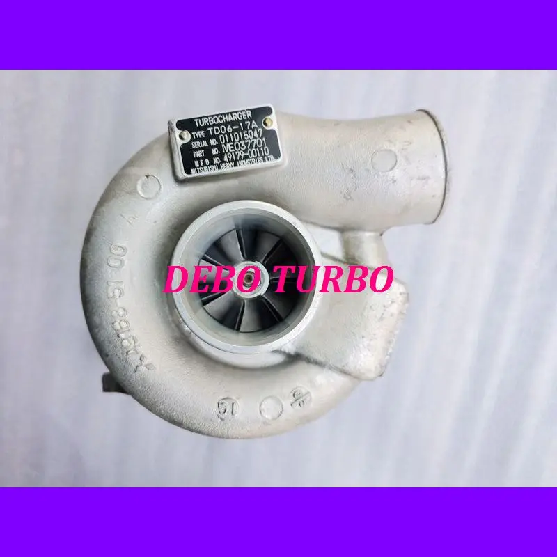 Новый оригинальный Турбокомпрессор Mitsubishi * I TD06-17A 49179-00110 ME037701 для экскаватора CAT O