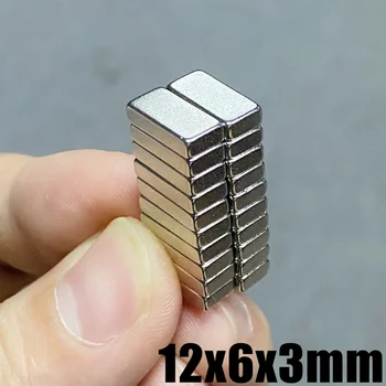 

10~500Pcs 12x6x3 Neodymium Magnet 12*6*3 N35 NdFeB Magnets Block Super Powerful Strong Permanent Magnetic imanes Block