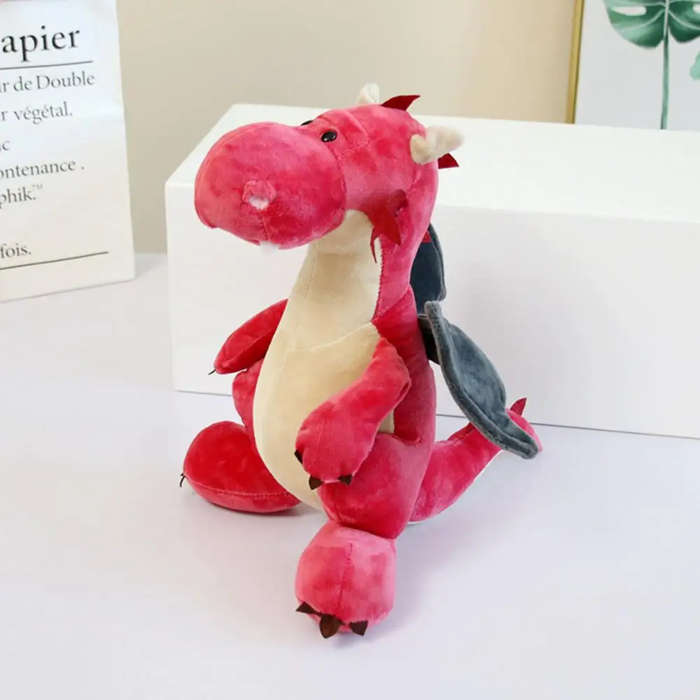 1PC30cm мультфильм милый Высококачественный красочный динозавр плюшевая игрушка детский подарок Детские кухонные принадлежности кукла заполнена мягкий дракон игрушка kawaii Christm - Цвет: red