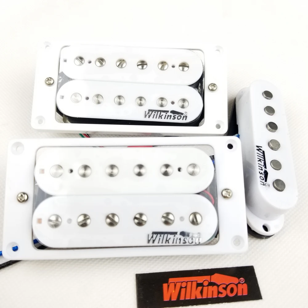 Nuovo Wilkinson White Humbucker Pickup Set Whh(N + B) Pickup Per Chitarra Wvsm