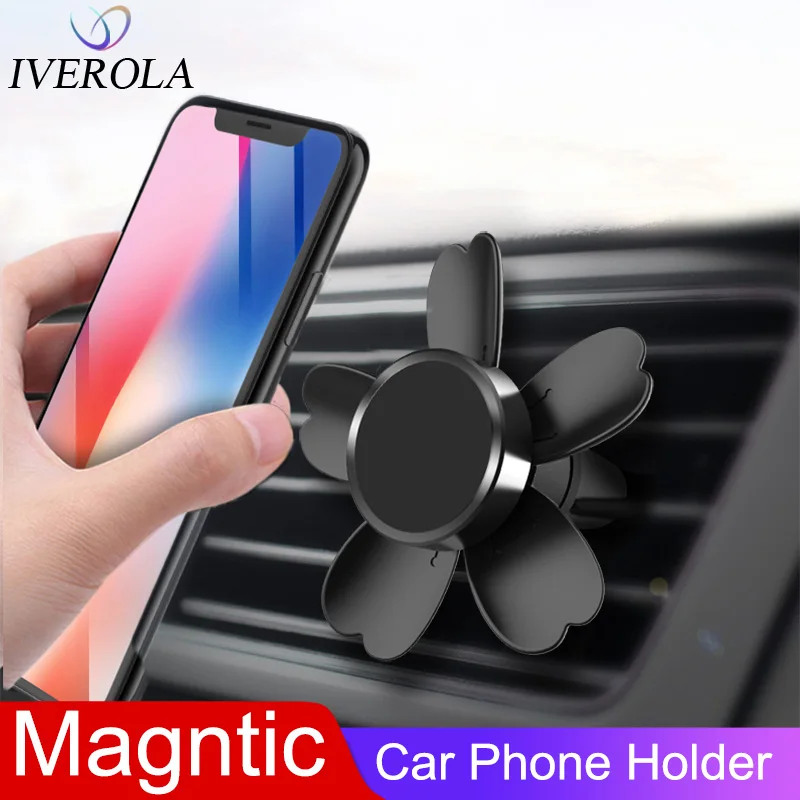 

Univerola Magnetic Car Phone Holder For Air Vent Holder Universal All Smartphone Mount Clip Car Holder Support For iPhone 11 Pro
