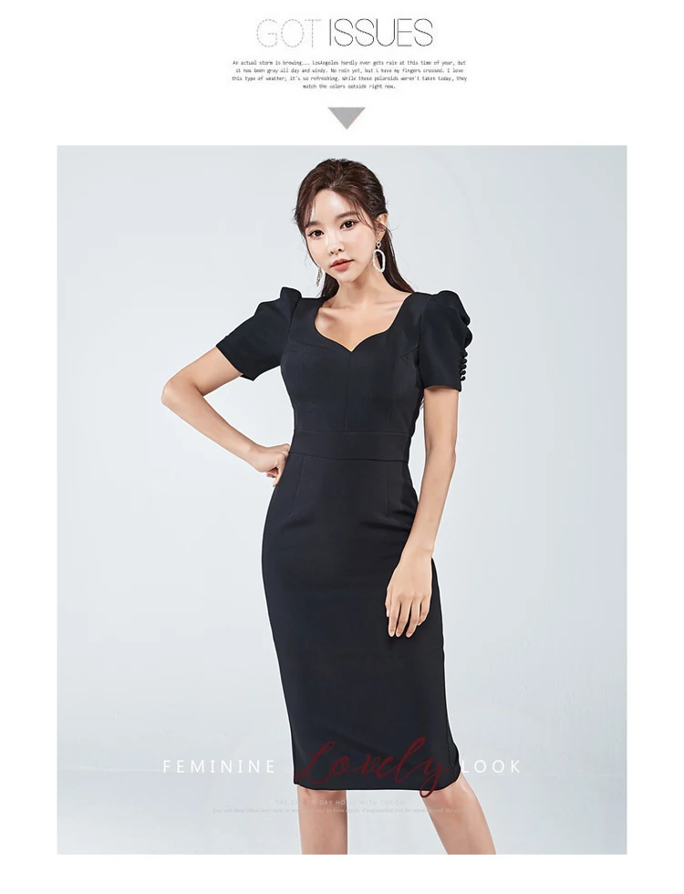 H Han queen OL элегантное облегающее платье с коротким рукавом для женщин зимние деловые приталенные платья рабочая одежда облегающее платье-карандаш Vestidos