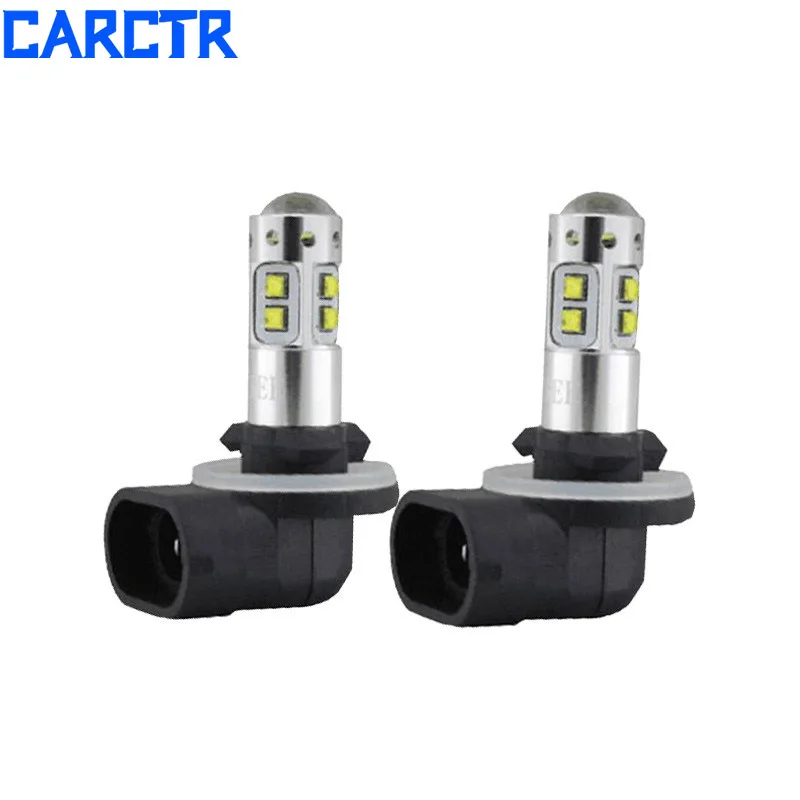 

CARCTR Car Led Fog Light 1 Year Warranty 880 881 High Power 50W 6500k Xbd 10LED with Holes Fog Lamps Car Lights 1 Pairs 60011
