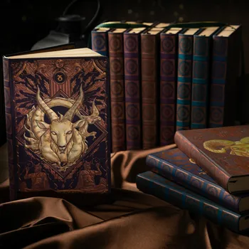 

The Zodiac Theme Vintage Style Creative Hardcover Diary Book Blank Paper A5 Notebook 192P Cool Sketchbook Planner Journal Gift