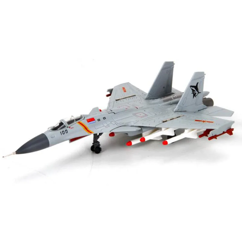 1/100 весы темно-синяя армейская китайская J-15 аналогичная Россия Су 33 Боевая модель самолета Сокол игрушки для взрослых и детей displaycollects
