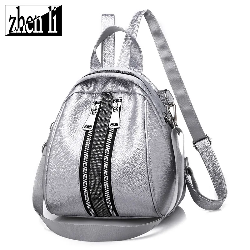 

2019 New Style PU Leather WOMEN'S Backpack Cross Border Direct Supply Amazon Popular WOMEN'S Backpack Japanese Style WOMEN'S Bag
