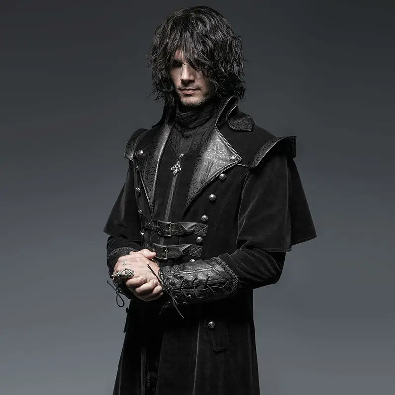 Панк рейв мужские готические панк-куртки и пальто крутые винтажные VTG Regency Highwayman Бомбер куртка военная куртка ветровка