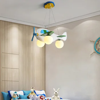 

Children's room airplane light boy girl bedroom nordic Pendant Lights simple modern creative eye protection cartoon lightLB82816