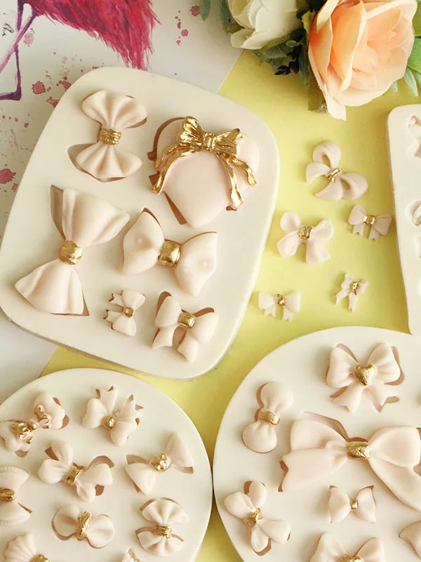 Различные размеры лук силиконовые формы Fondant (сахарная) Формы для выпечки торта