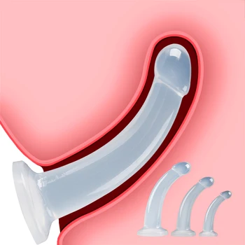 Erotic Jelly Dildo Realistic Cock Toys Soft Strapon Artificial Penis Suction Cup Large Dildo Bullet Vibrator Sex Toys for Women 2