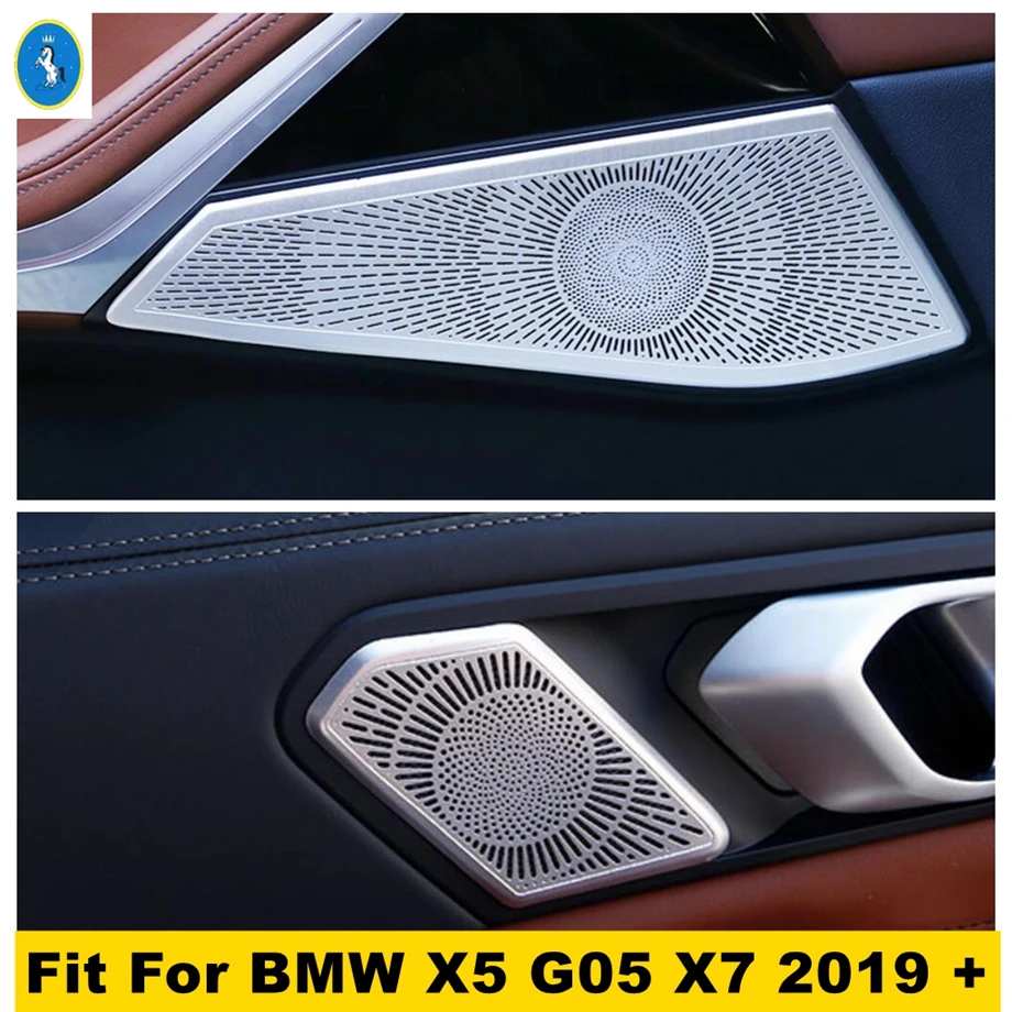 

Front & Rear Car Door Stereo Horn Hood Speaker Handle Audio Cover Trim Fit For BMW X5 G05 X7 2019 - 2022 Interior Accessories