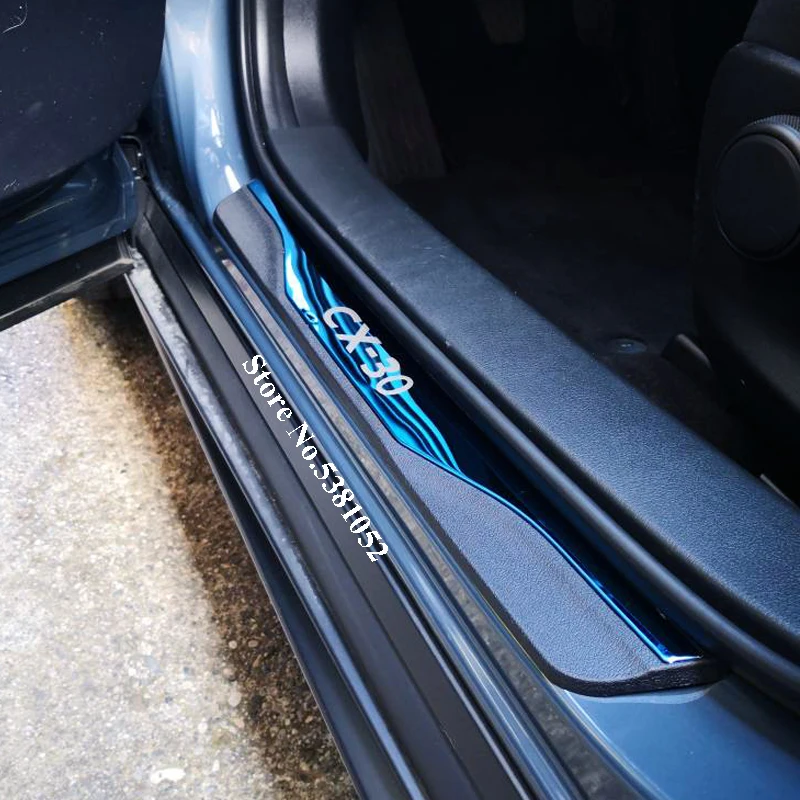 Накладка на порог автомобиля для Mazda Cx 30 Cx30 протектор педали из нержавеющей стали